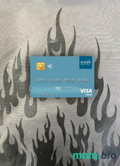 Togo Ecobank visa obciążyć card wygląd fotograficzny skan PSD + zdjęcie